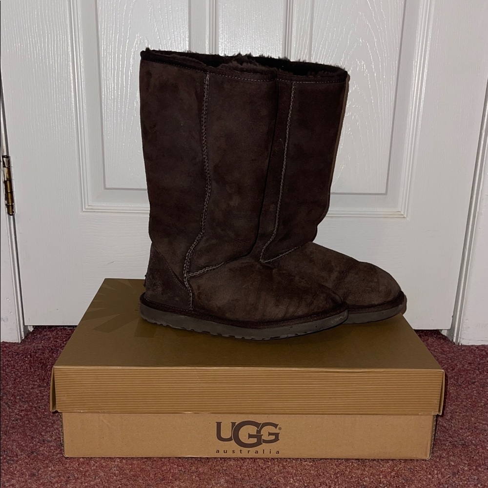 UGG Dark Brown Shearling Boots